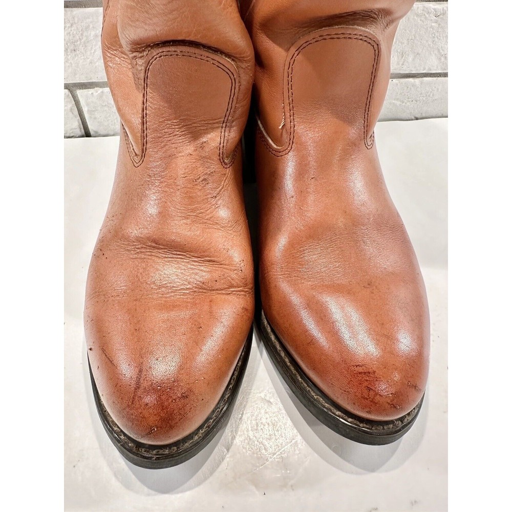 Cowboy Work Boots Leather MADE IN USA Sz 9 Oil & Chemical Resistant Soles - Picture 3 of 16
